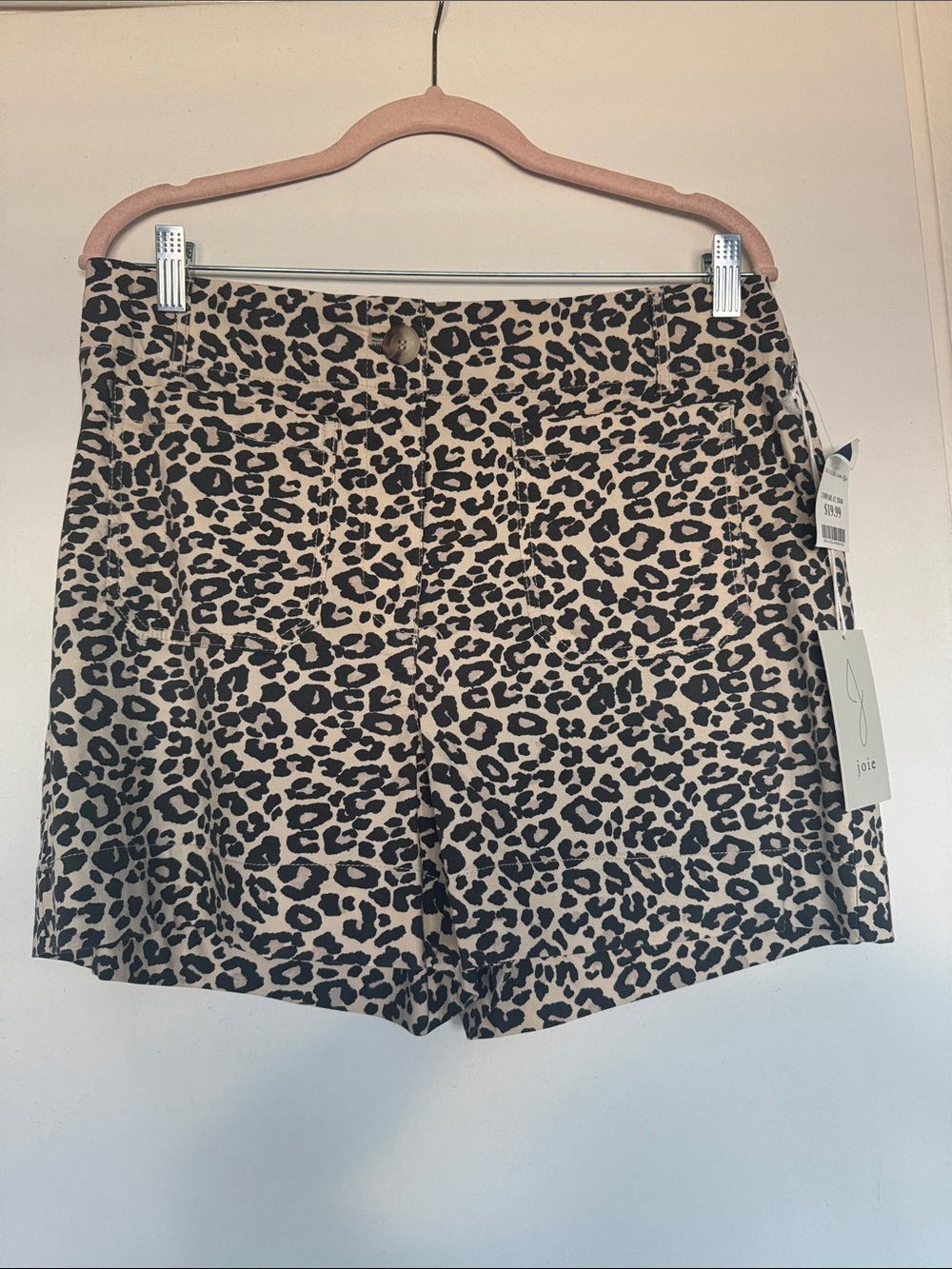 Joie Leopard Print Women's Shorts - Tan & Black